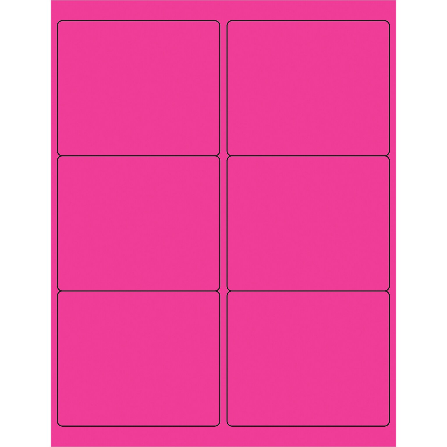 Tape Logic Laser/Inkjet Address Labels, 4 x 3 1/3, Fluorescent Pink, 600/Carton (LL180PK)