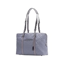 Francine Collection No. 5 Classic Gray Quilted Nylon Laptop Tote (FFTGYNO5)
