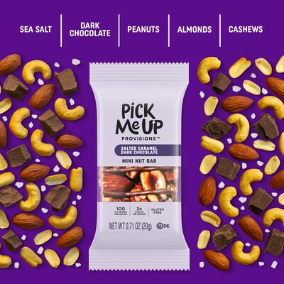 Pick Me Up Provisions™ Mini Gluten Free Salted Caramel Dark Chocolate Nut Bar, 0.7 oz., 20/Box (PM62795)
