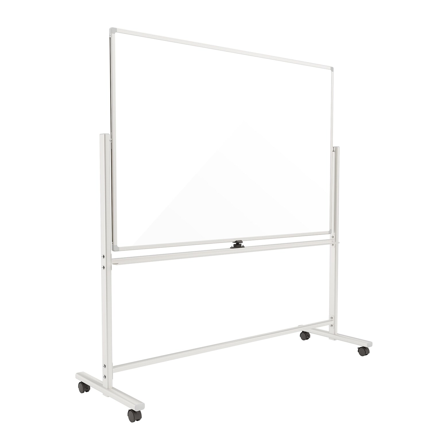 TRU RED™ Magnetic Painted Steel Mobile Dry Erase Board, Aluminum Frame, 40H x 60W (TR62828)