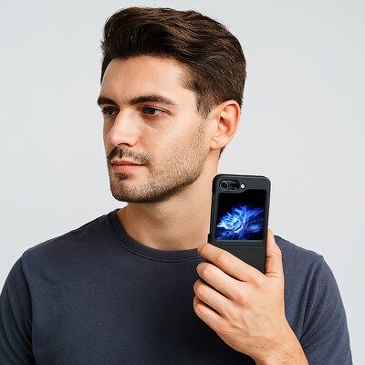 SaharaCase Venture Series Slim Case for Galaxy Z Flip7 FE, Scorpion Black, (CP00869)