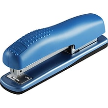 Quill Brand® Contemporary Desktop Stapler, 20 Sheet Capacity, Metallic Blue (79606Q)