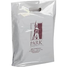 Custom Die Cut Handle Supply Bags; 19x15x3