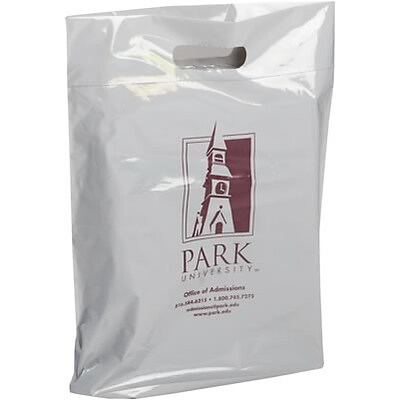 Personalized Die Cut Handle Supply Bags; 19x15x3