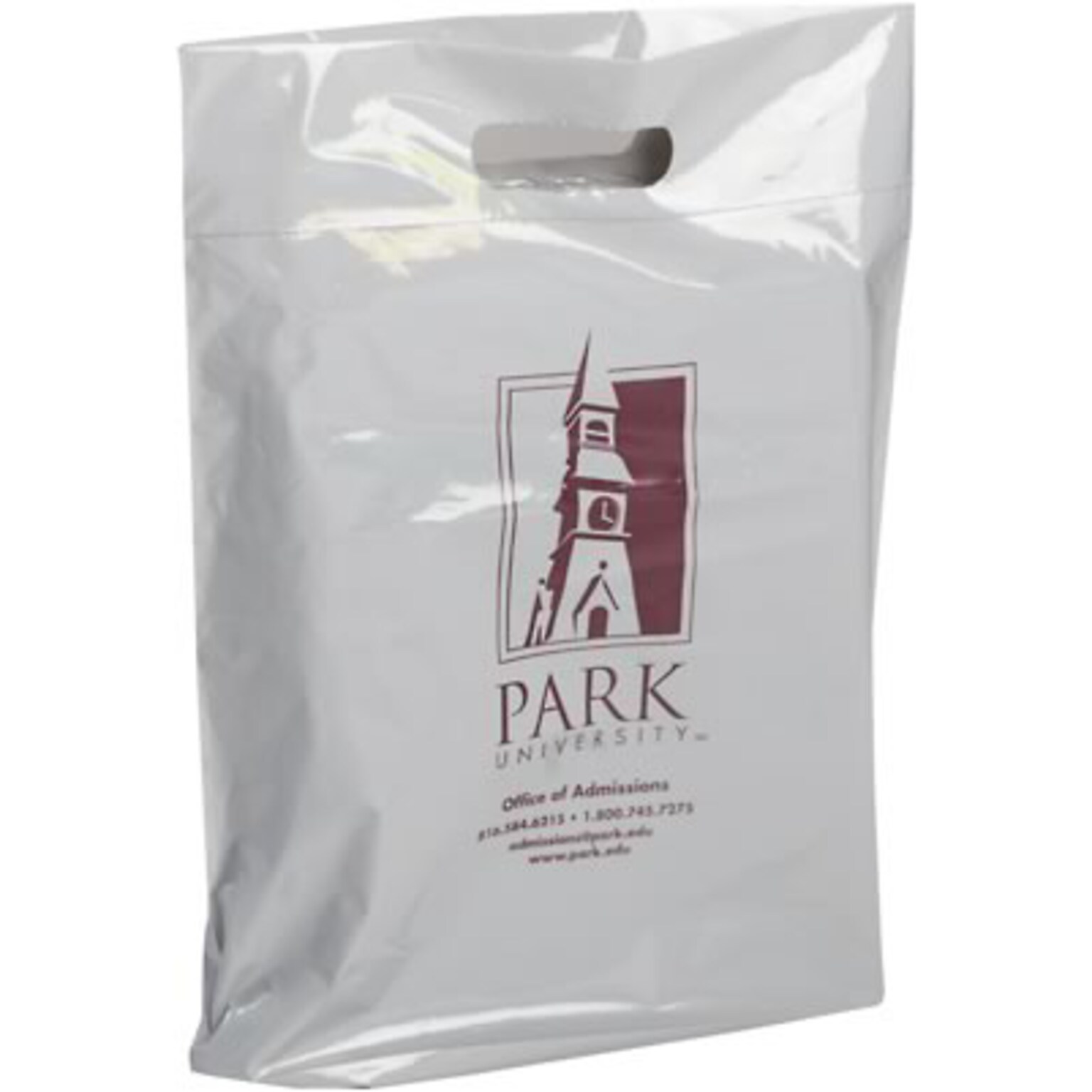 Custom Die Cut Handle Supply Bags; 19x15x3