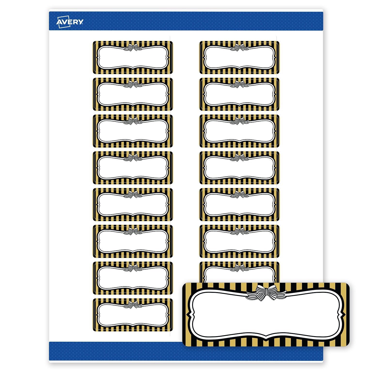 Avery Rectangle Laser/Inkjet Multipurpose Labels, 1 x 2-5/8, White, 160/Pack (19479370946)