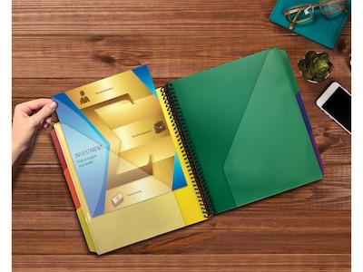 Better Office 24-Pocket Poly Project Folder, Multicolor, 2/Pack (36902-2PK)