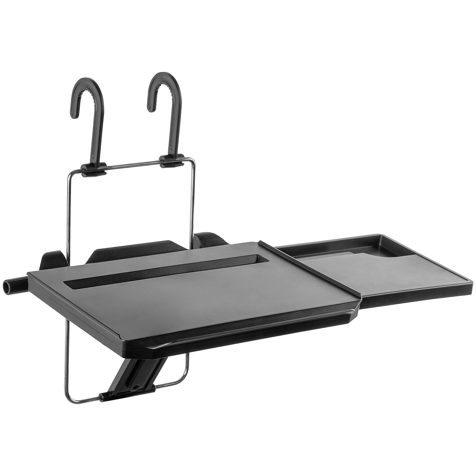 Mount-It! 20.75 x 10.5 Plastic Height Adjustable Steering Wheel and Backseat Tray, Black (MI-7314)