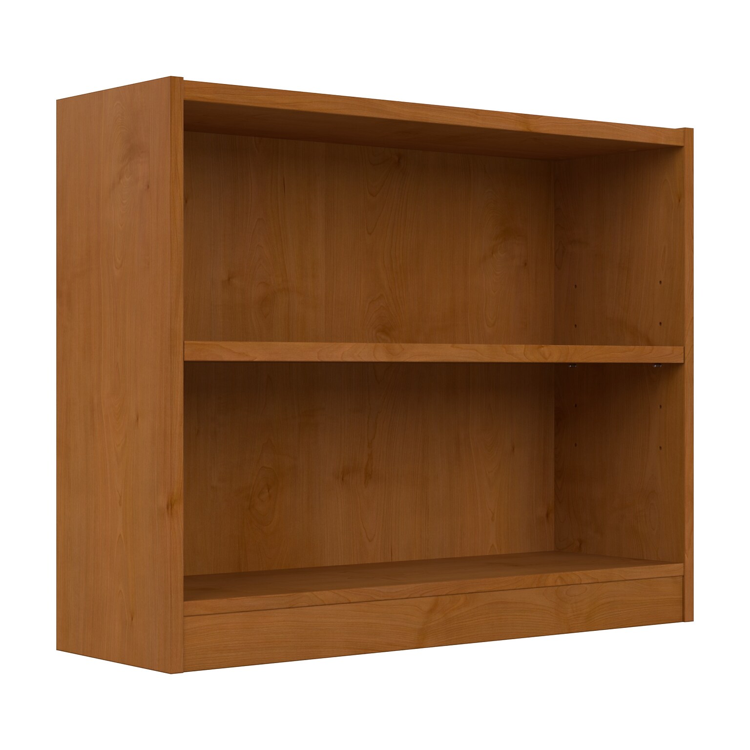Bush Furniture Universal 30H 2-Shelf Bookcase with Adjustable Shelf, Natural Cherry (WL12466)