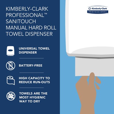 Kimberly-Clark Sanitouch Hardwound Paper Towel Dispenser, Smoke (09996)