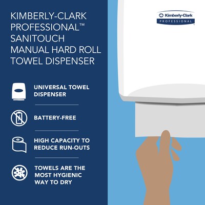 Kimberly-Clark Sanitouch Manual Hardwound Paper Towel Dispenser, Smoke (09996)