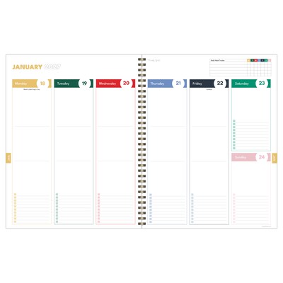 2026-2027 TF Publishing Very Berry 9" x 11" Academic Weekly & Monthly Planner, Paperboard Cover (AY27-9710)