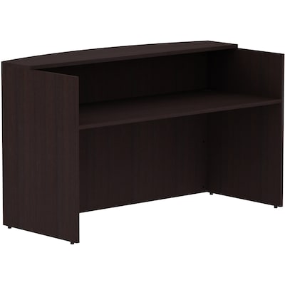 Lorell Essentials Series 72 W Front Reception Desk, Espresso (LLR18264)