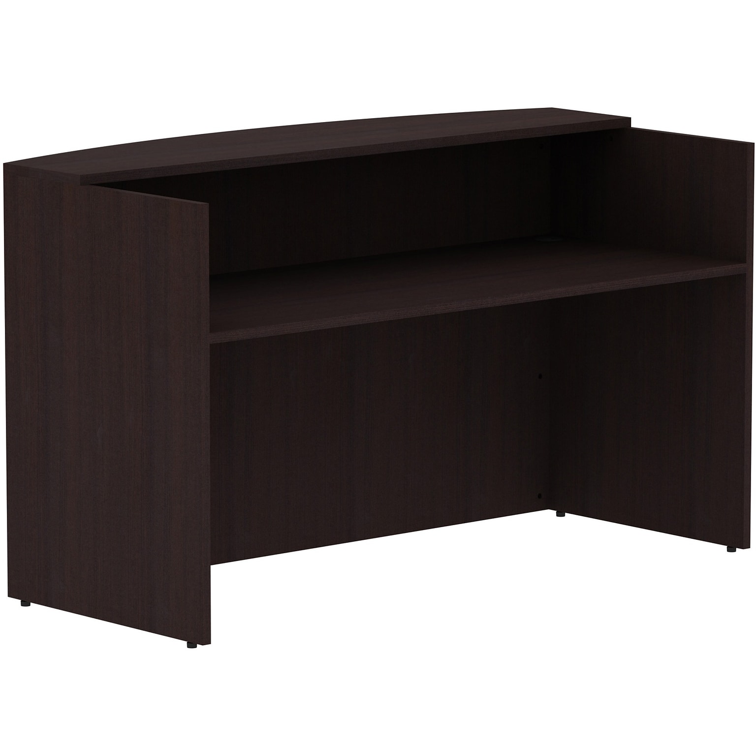 Lorell Essentials Series 72 W Front Reception Desk, Espresso (LLR18264)