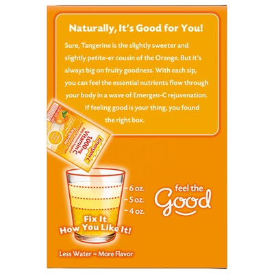 Emergen-C 1000mg Vitamin C Drink Mix Powder, Tangerine, 30/Box (F76314130202T)