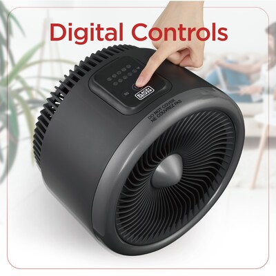 Black & Decker 1500-Watt Portable Ceramic Electric Desk Heater, Black (BHDT118)