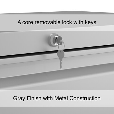 Quill Brand® Commercial 2 File Drawers Lateral File Cabinet, Locking, Gray, Letter/Legal, 36"W (20298D)