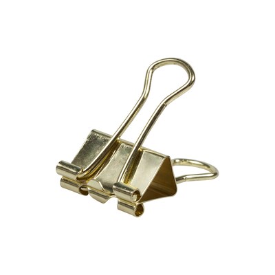 JAM Paper® Binder Clips, Small, 19mm, Gold Binderclips, 25/pack (334BCgo)