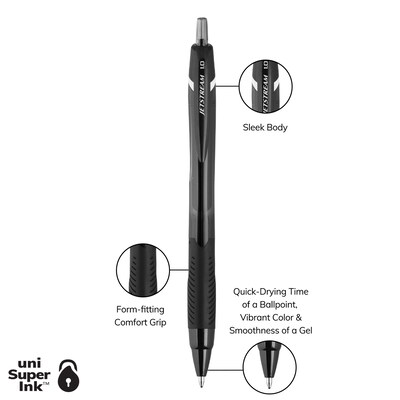 uni Jetstream Elements Ballpoint Pens, Medium Point, 1.0mm, Assorted Ink, 5/Pack (70138)