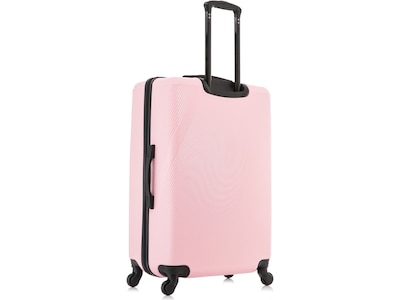 DUKAP Discovery 28" Hardside Suitcase, 4-Wheeled Spinner, TSA Checkpoint Friendly, Pink (DKDIS00L-PNK)