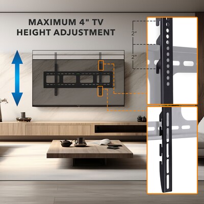 Mount-It! Heavy-Duty Ultra Low Profile TV Wall Mount with Locking Feature for 43" to 90" VESA Mount TVs (MI-305L)