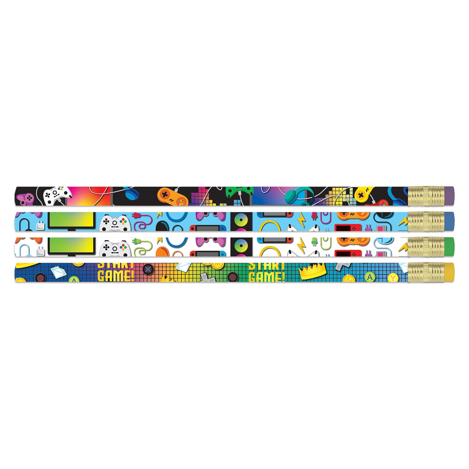 Musgrave Pencil Company Game On Wooden Pencil, #2 Medium Lead, 12 Pencils/Pack, 12/Packs (MUS2602D-12)
