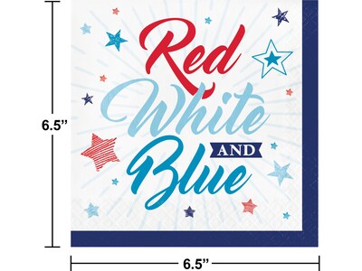 Creative Converting Patriotic Party Fourth of July Plates and Napkins Kit, Multicolor (DTC8655E2G)