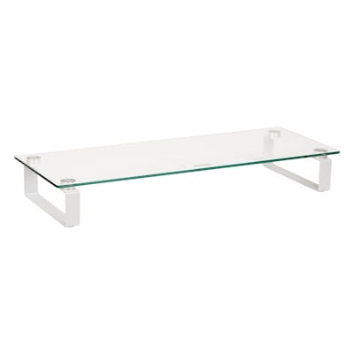Mind Reader Contemporary Monitor Stand and Laptop Riser, Clear (GLASS-CLR)