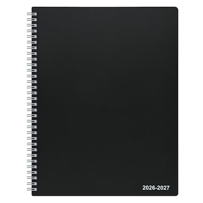 2026–2027 Staples 8 x 11 Academic Weekly and Monthly Appointment Book, Black (ST25499-27)