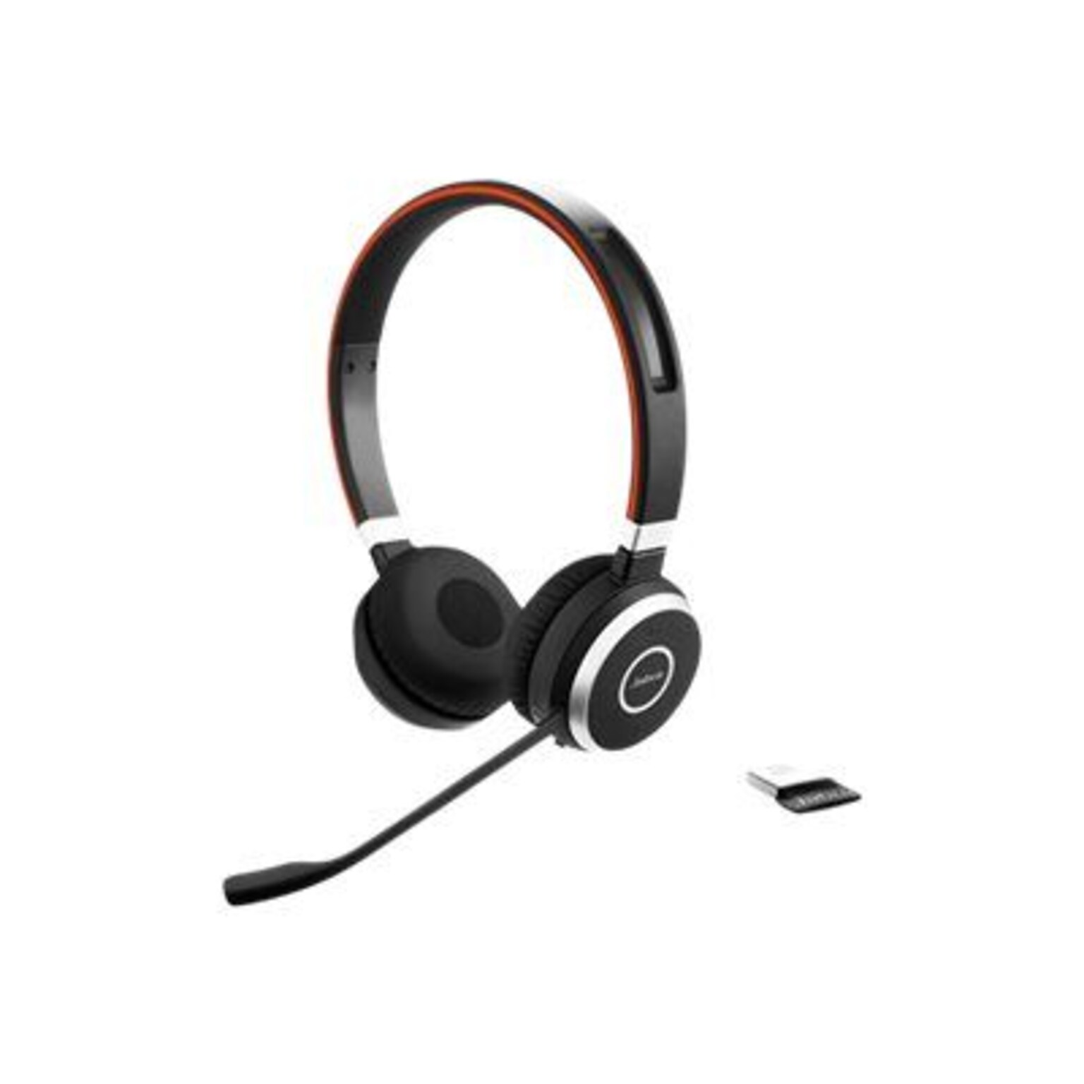 Jabra Evolve 65 SE MS Stereo Noise Canceling Bluetooth On Ear Mobile Headset, Black (6599-833-309)