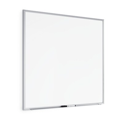 U Brands Steel Dry-Erase Whiteboard, Aluminum Frame, 3' x 3' (2890U00-01)