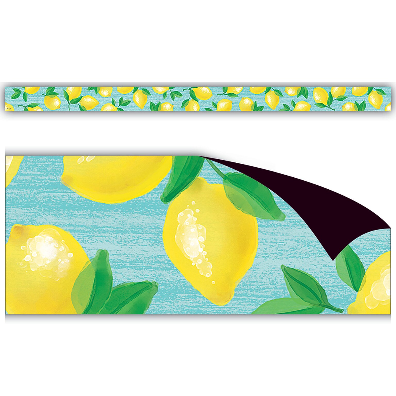 Teacher Created Resources Magnetic Straight Border, 1.5 x 24, Lemon Zest, 12/Pack (TCR77455)