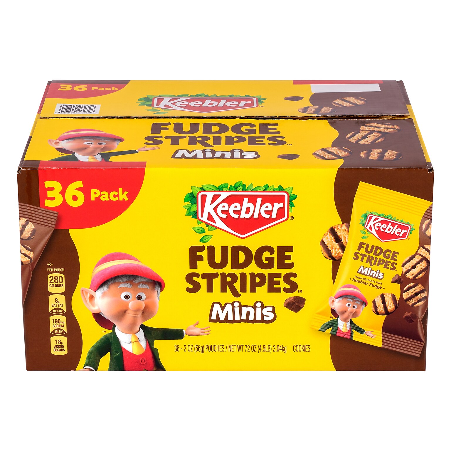 Keebler Fudge Stripes Mini Cookies, 72 oz., 36/Pack (220-02517)