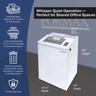 Formax OnSite 8304CC 7-Sheet Cross-Cut Deskside Shredder (FD 8304CC)