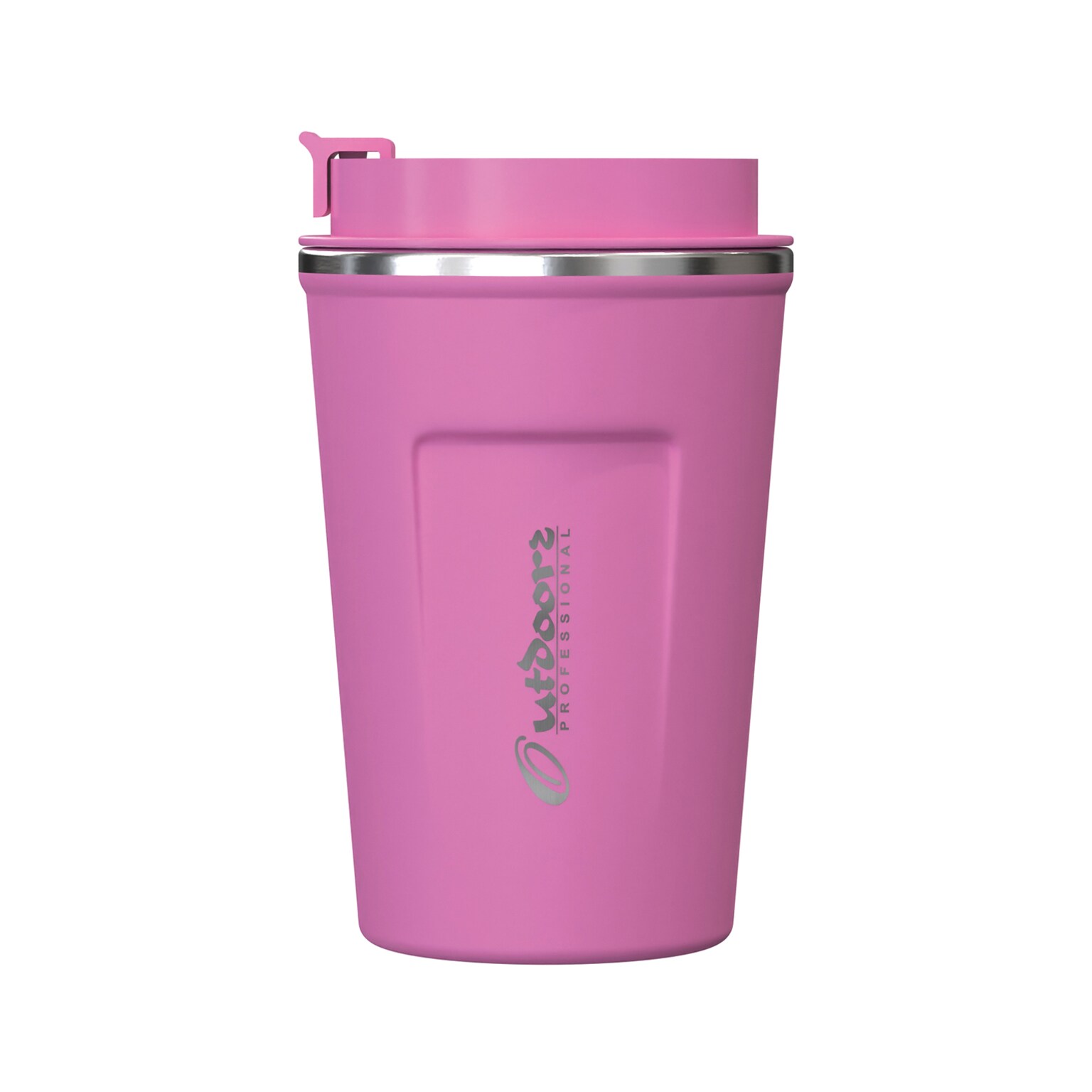 Outdoors Professional Stainless Steel Double-Walled Vacuum Insulated Coffee Cup, 12.8 oz., Pink (OUTD9430)