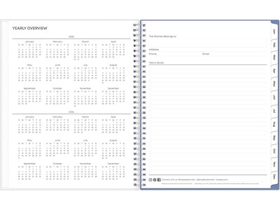 2025 Blue Sky Lindley 8.5" x 11" Weekly & Monthly Planner, Plastic Cover, Multicolor (100654-25)