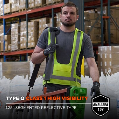 Ergodyne GloWear 8142BA High Visibility Safety Vest, ANSI Class O1, Lime, S/M (27020)