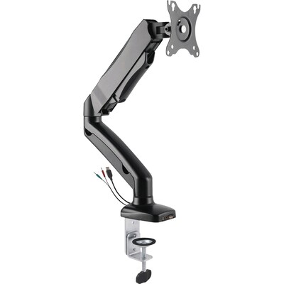 Lorell Adjustable Single Monitor Mounting Arm, Up to 32 Monitor, Black (LLR99800)