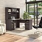 Bush Furniture Cabot L Shaped Desk with Hutch, Heather Gray (CAB001HRG)