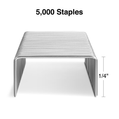 Staples Premium Staples, 1/4" Leg Length, 5000/Box (TR58088)