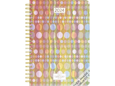 2024 BrownTrout House of Turnowsky Color Code 6 x 7.75 Weekly & Monthly Desk Planner, Multicolor (