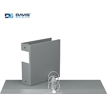 Davis Group Premium Economy 3 3-Ring Non-View Binders, Gray, 6/Pack (2314-07-06)
