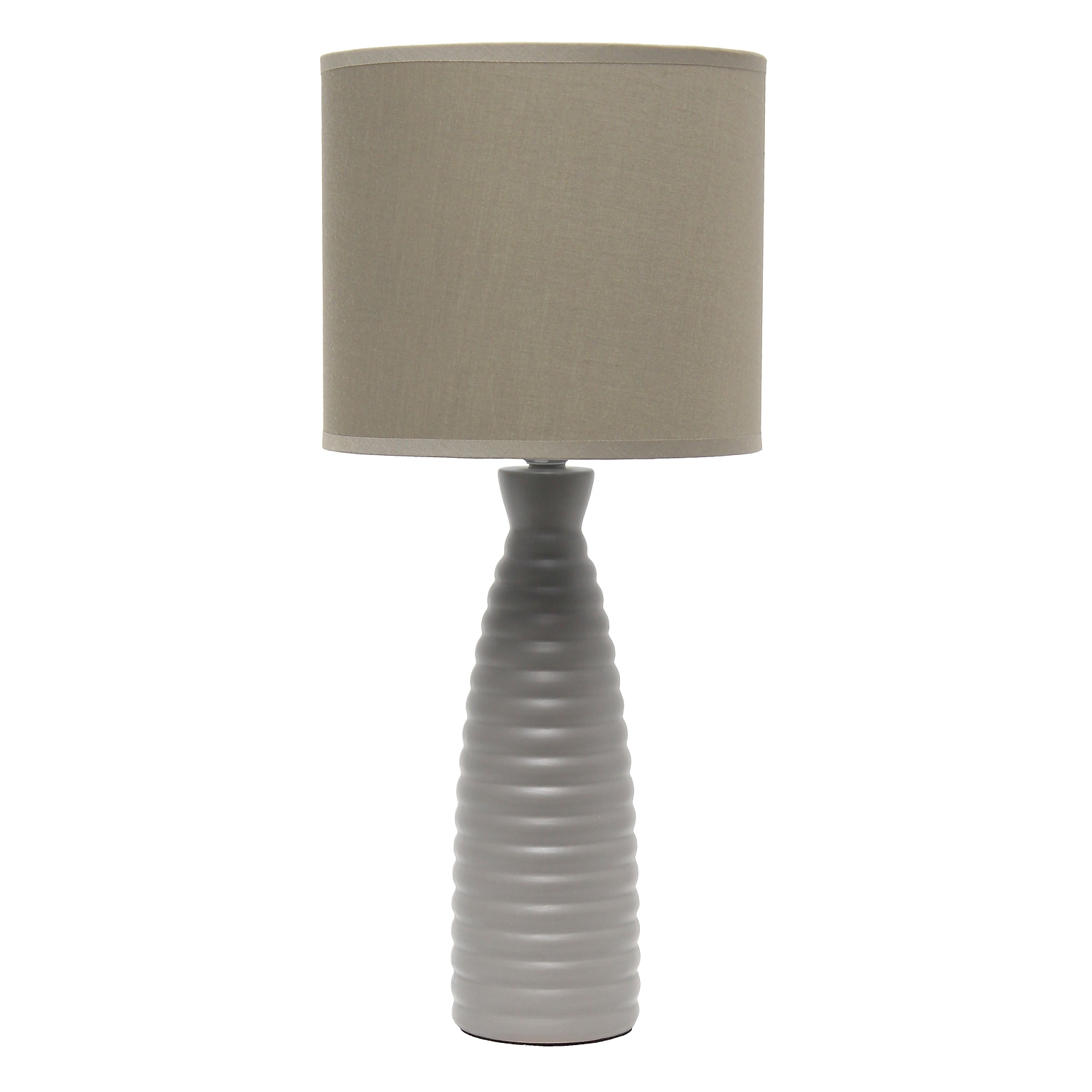 Simple Designs Alsace Bottle Table Lamp, Taupe (LT2076-TAU)