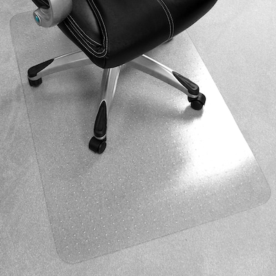 Floortex Ecotex Carpet Chair Mat, 45" x 53", Designed for Low-Pile Carpet, Clear Marvec BioPVC (NRCMFLFG0003)