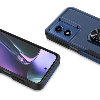 SaharaCase Raider Series Rugged Case for Motorola Moto G Play, Shock Absorbing, Navy Blue (CP00560)