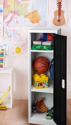 AdirOffice 48H Single Tier Black Storage Locker (ADI629-01-BLK-DL)