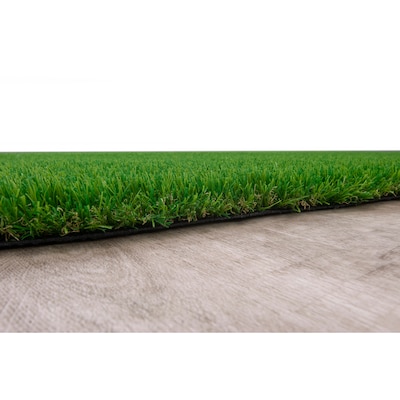 Joy Carpets GreenSpace Polyethylene 4 x 6 Machine Tufted Rug, Green (624N)
