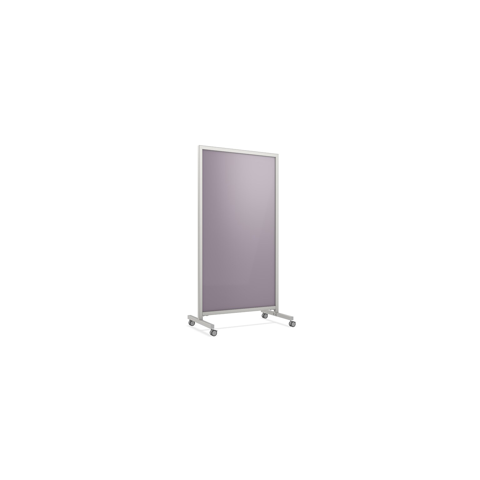 Ghent EZ Magnetic Glass Mobile Dry-Erase Whiteboard, Aluminum Frame, 75H x 38W (EZ1MA7538GP)