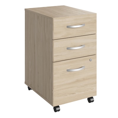 Bush Business Furniture Studio C 3 Drawer Mobile File Cabinet, Natural Elm (SCF216NESU)