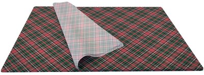 JAM Paper 20 x 30 Tissue Paper, Red Gold Plaid, 240 Sheets/Pack (526BXPT6371)